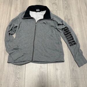 Puma Gray Zip-Up Jacket w/logo